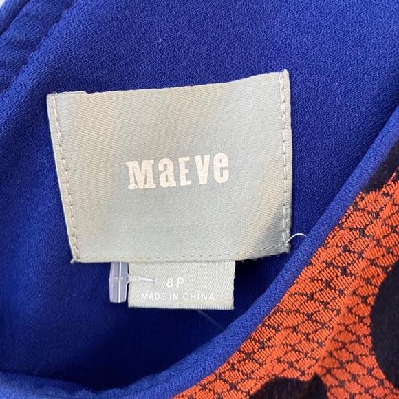 Anthropologie Maeve Orange Polka Dot Dress - Picture 5 of 5